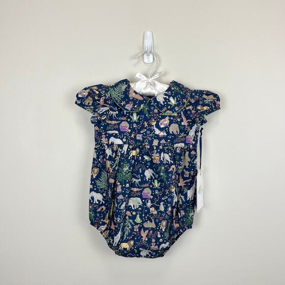Classic Prep Juniper Bubble Liberty Christmas Print 6-9 Months NWT - Picture 1 of 9